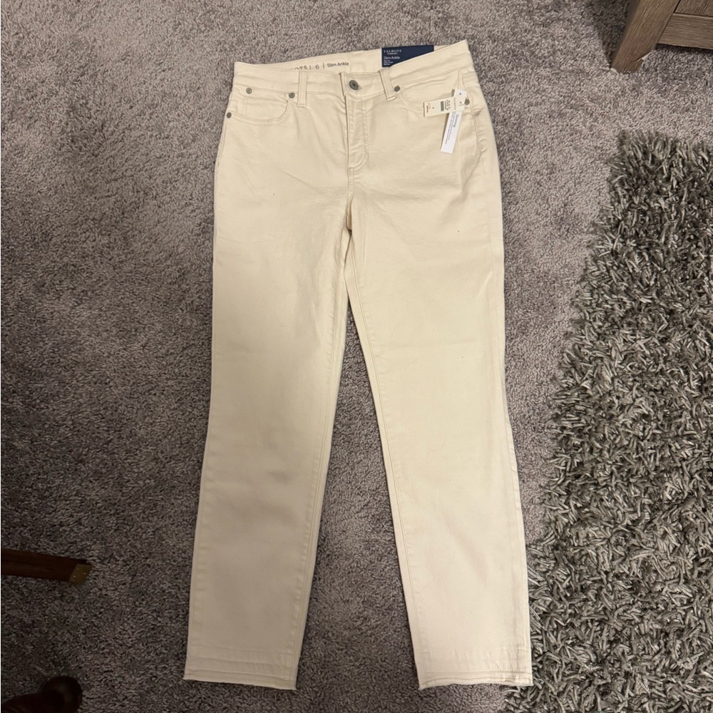 Talbots Off-White Ankle Jeans